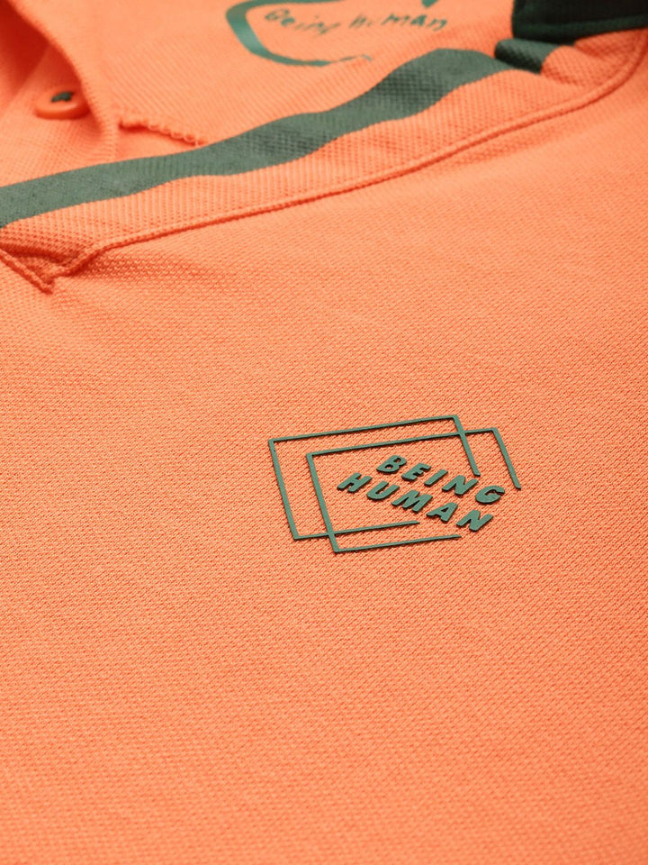 Being Human Polo Collar Pure Cotton T-shirt