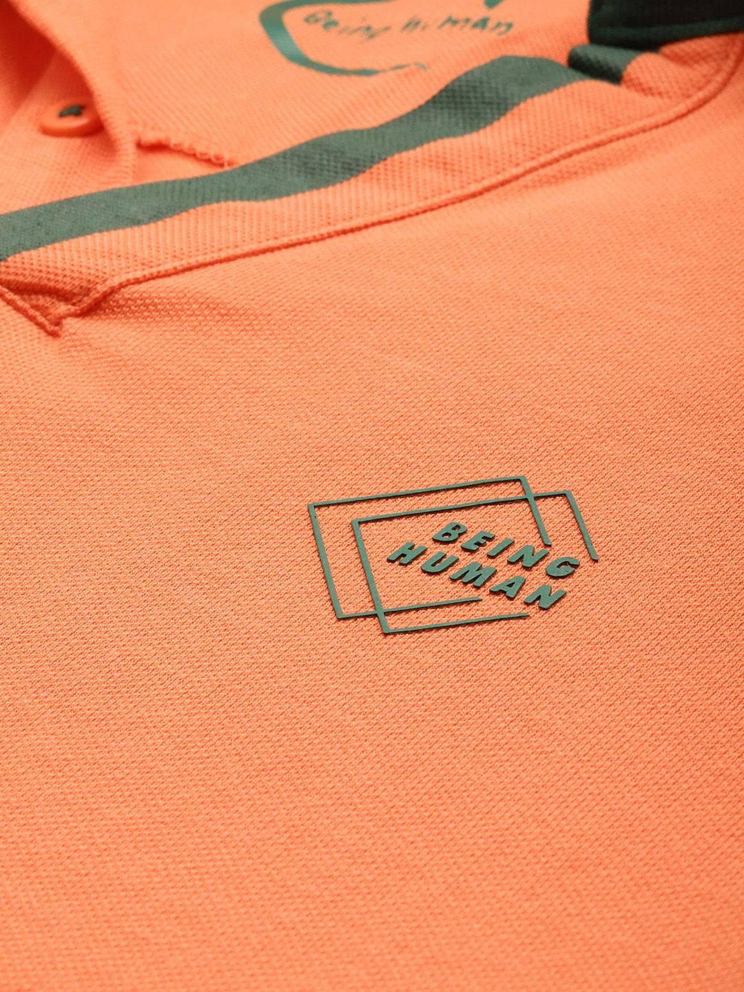 Being Human Polo Collar Pure Cotton T-shirt