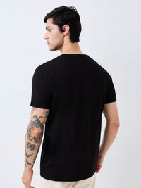 SPYKAR Men Graphic Printed Round Neck Cotton Slim Fit T-shirt
