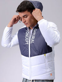 The Indian Garage Co Men Hooded Colourblocked Puffer Jacket