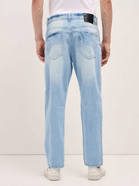 THE BEAR HOUSE Men Light Blue Distressed Relaxed Fit Jeans