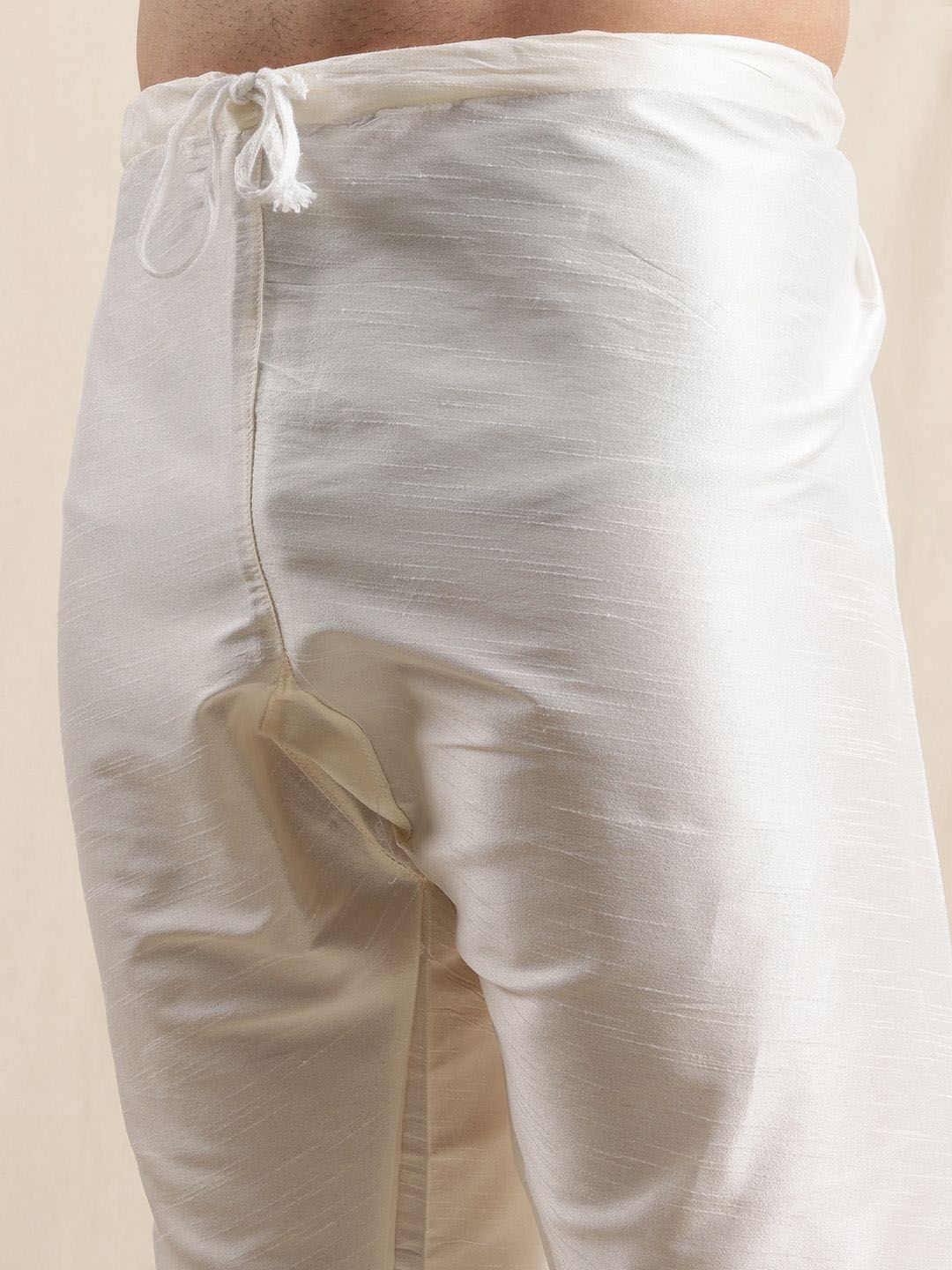 Anouk Mandarin Collar Straight Kurta With Pyjamas