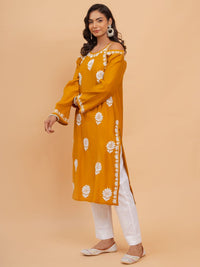 House of Kari Women Chikankari Muslin Kurta
