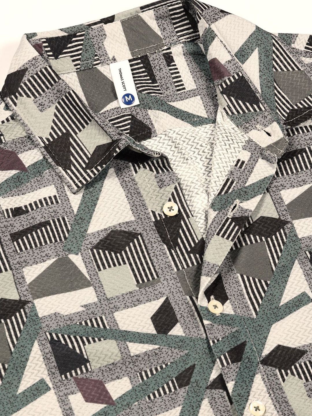 Thomas Scott Men Premium Slim Fit Opaque Printed Casual Shirt