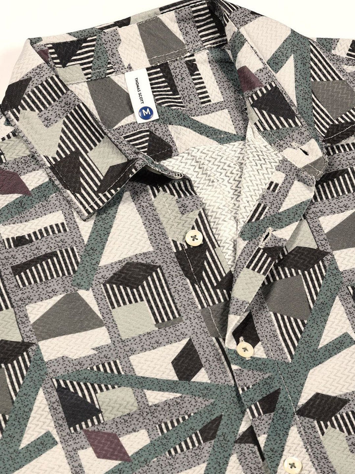 Thomas Scott Men Premium Slim Fit Opaque Printed Casual Shirt