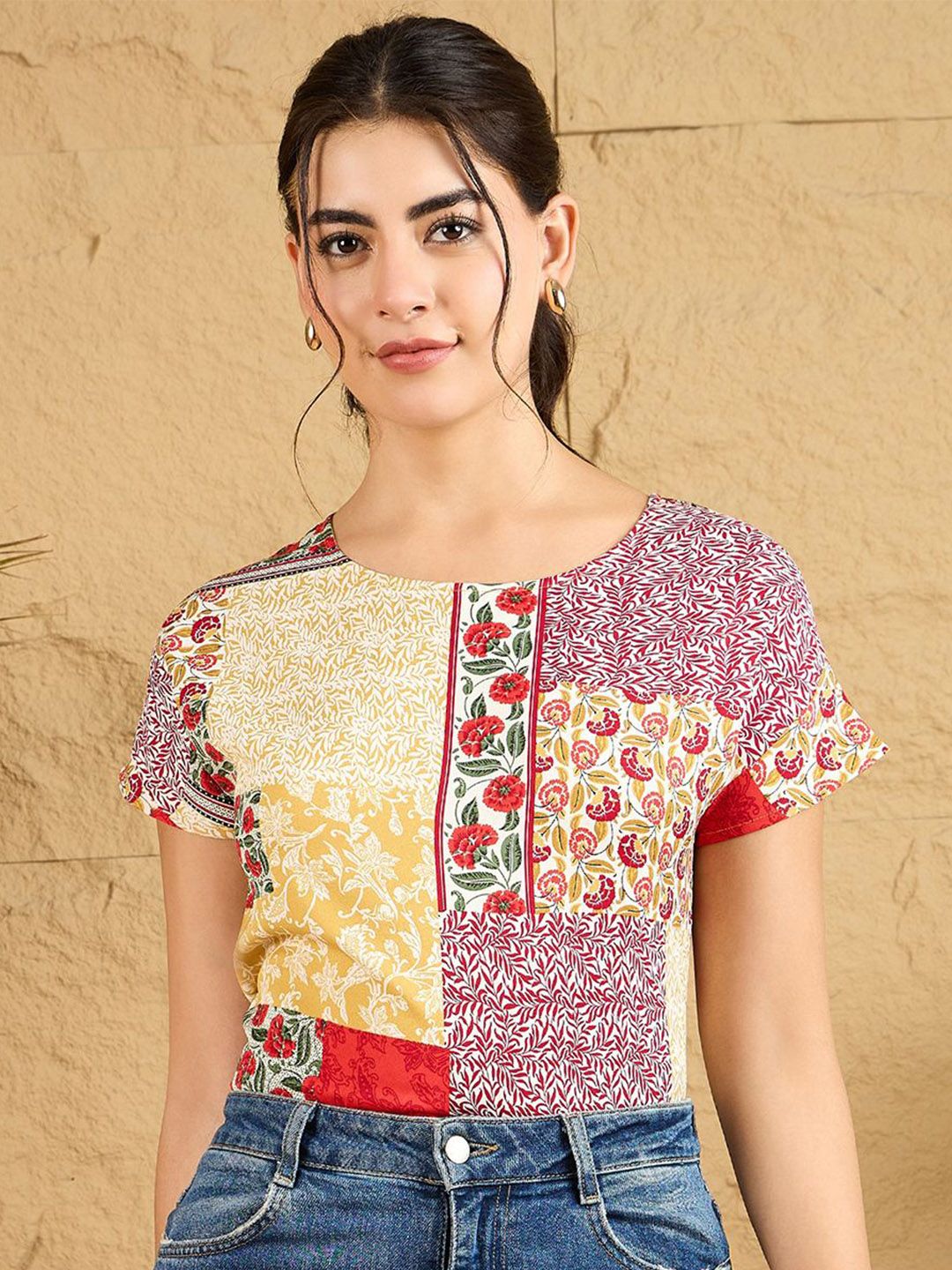 Berrylush Women Ethnic Motifs Printed Top