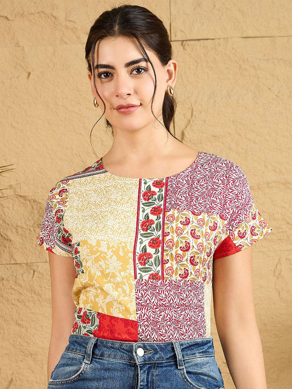 Berrylush Women Ethnic Motifs Printed Top