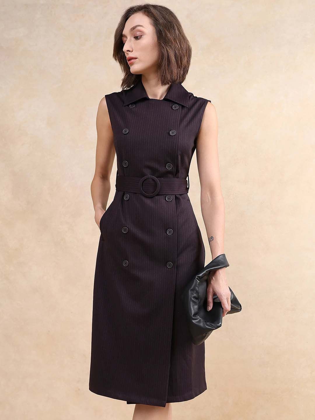 RAREISM Striped Midi Blazer Dresses