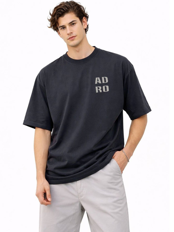ADRO Men Printed Drop-Shoulder Sleeves T-shirt
