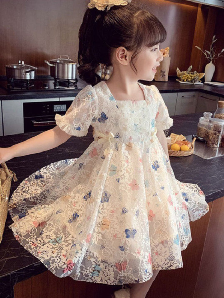 YK Floral Print A-Line Dress