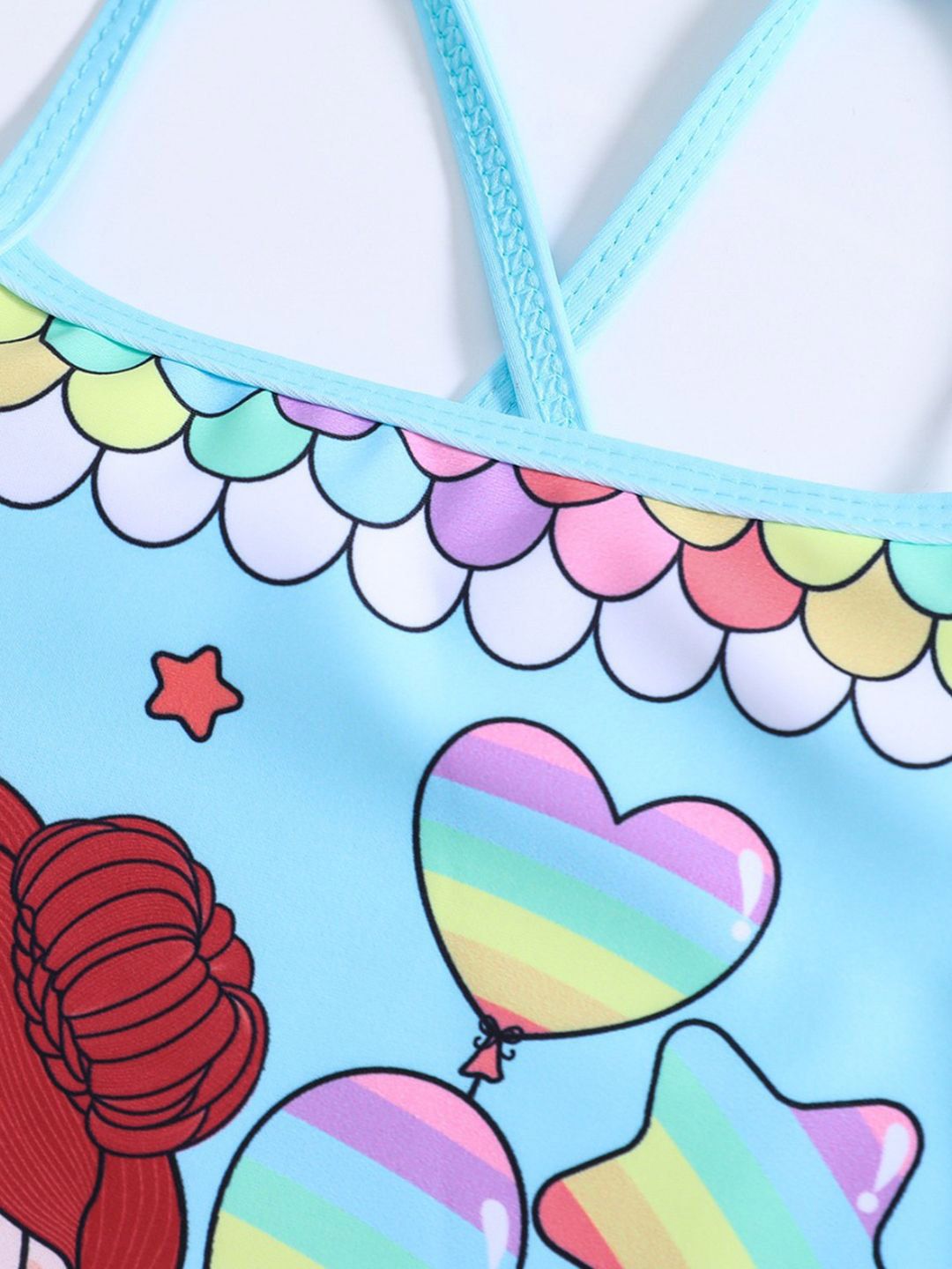 YK Girls Printed Swimwear Bodysuit