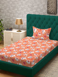 KLOTTHE Oren Kapas Tulen 400 TC Cadar Katil Single Dengan Sarung Bantal-225 x 150 cm