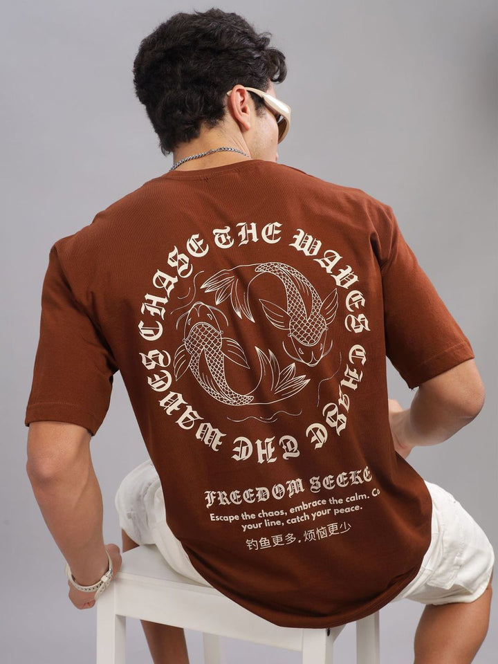 ADRO Men Typography Printed Round Neck Cotton T-shirt