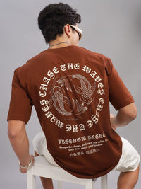 ADRO Men Typography Printed Round Neck Cotton T-shirt