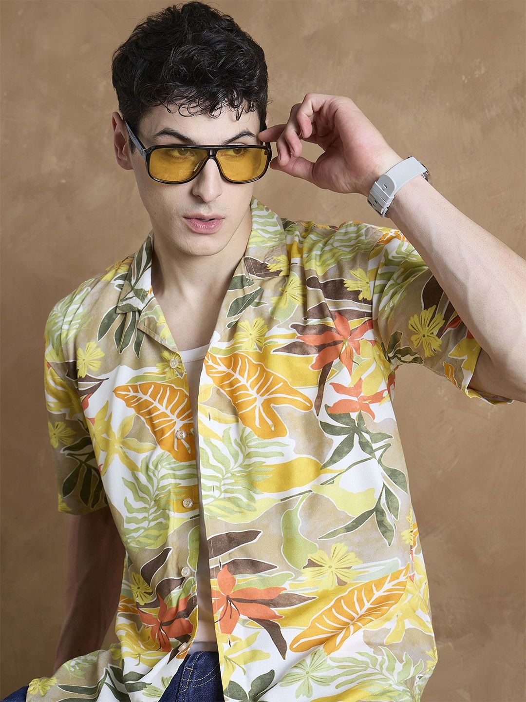 DENNISON Men Comfort Floral Tropical Printed Shirt