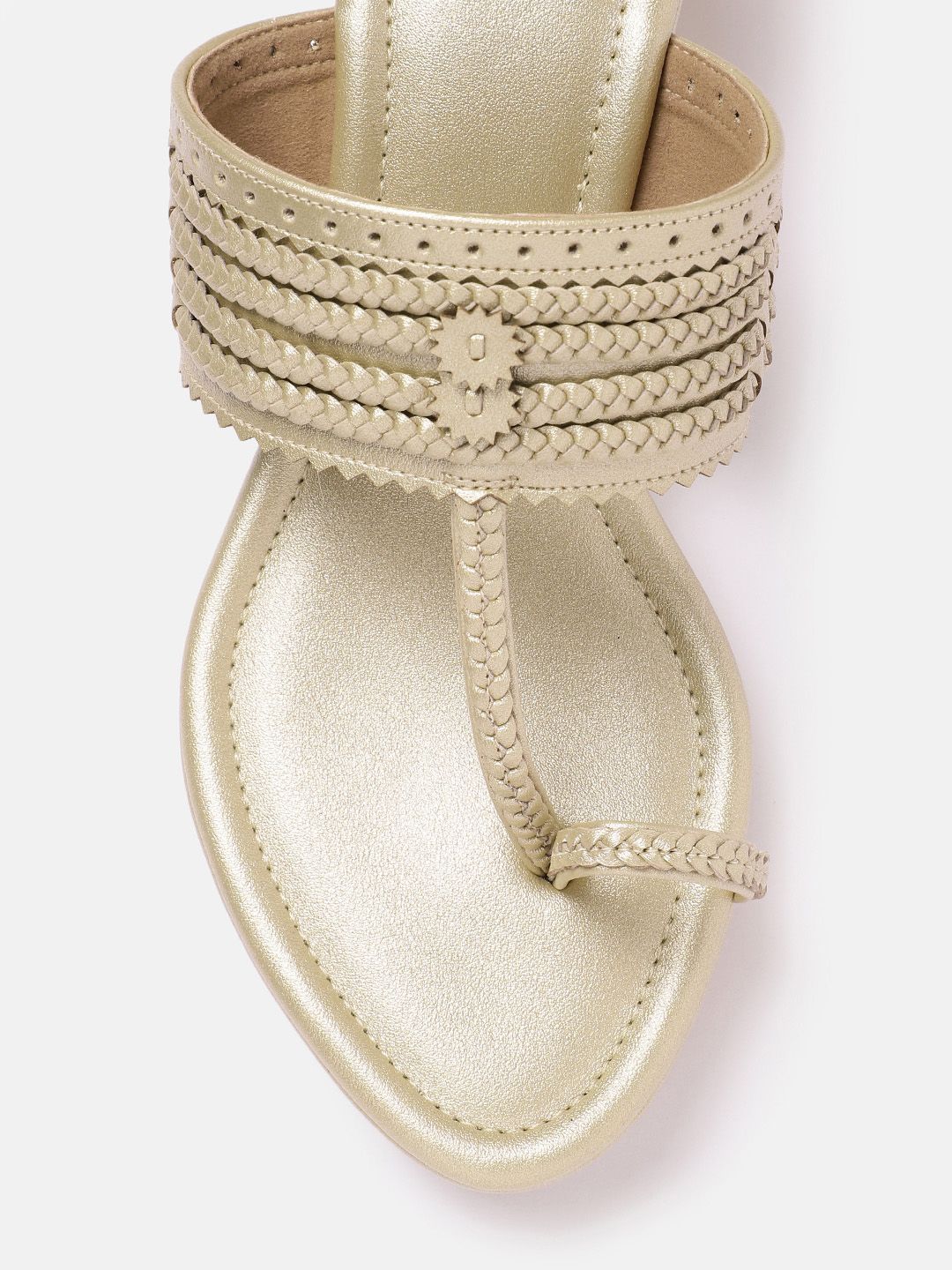 House of Pataudi Woven Design Wedge Heels