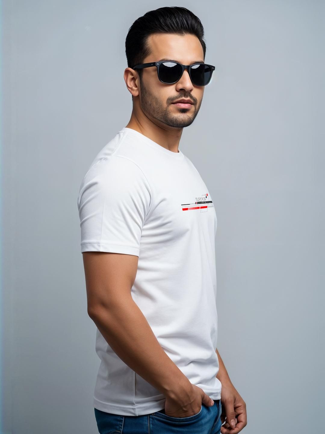 ADRO Men White Tshirts