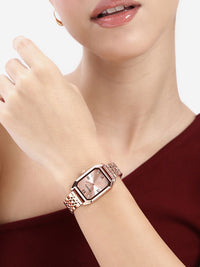 DressBerry Women Embellished Dial & Bracelet Style Straps Analogue Watch UT-A8639-RG-DB