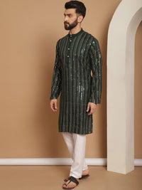 Anouk Embroidered Regular Thread Work Pure Cotton Kurta with Churidar