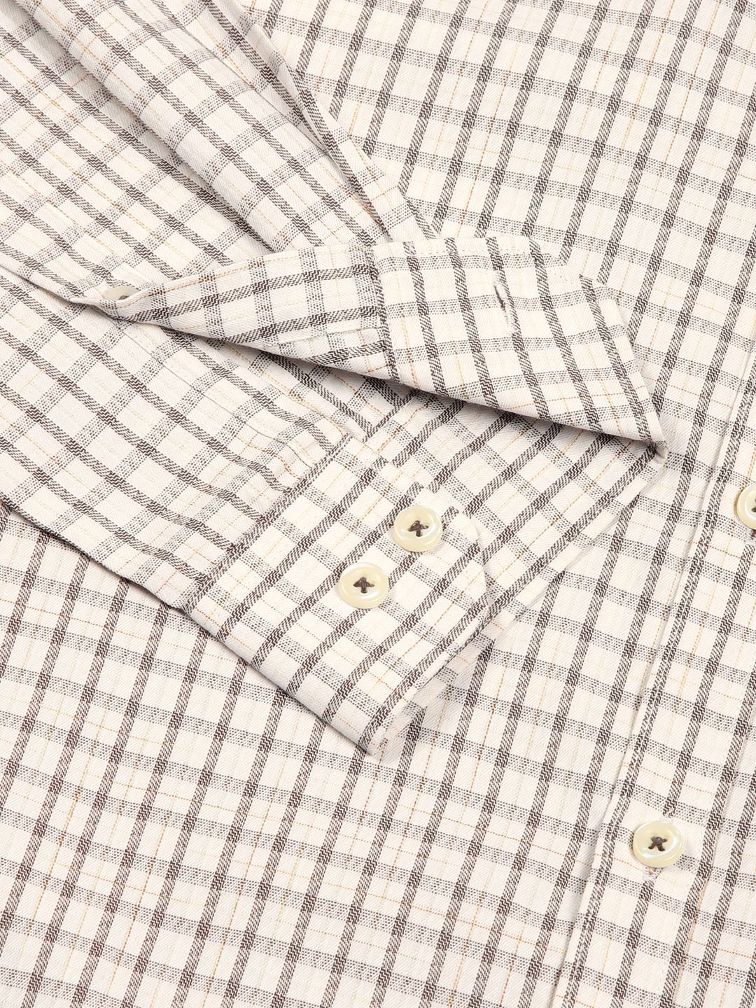 Thomas Scott Men Smart Spread Collar Tartan Checked Cotton Formal Shirt