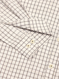 Thomas Scott Men Smart Spread Collar Tartan Checked Cotton Formal Shirt