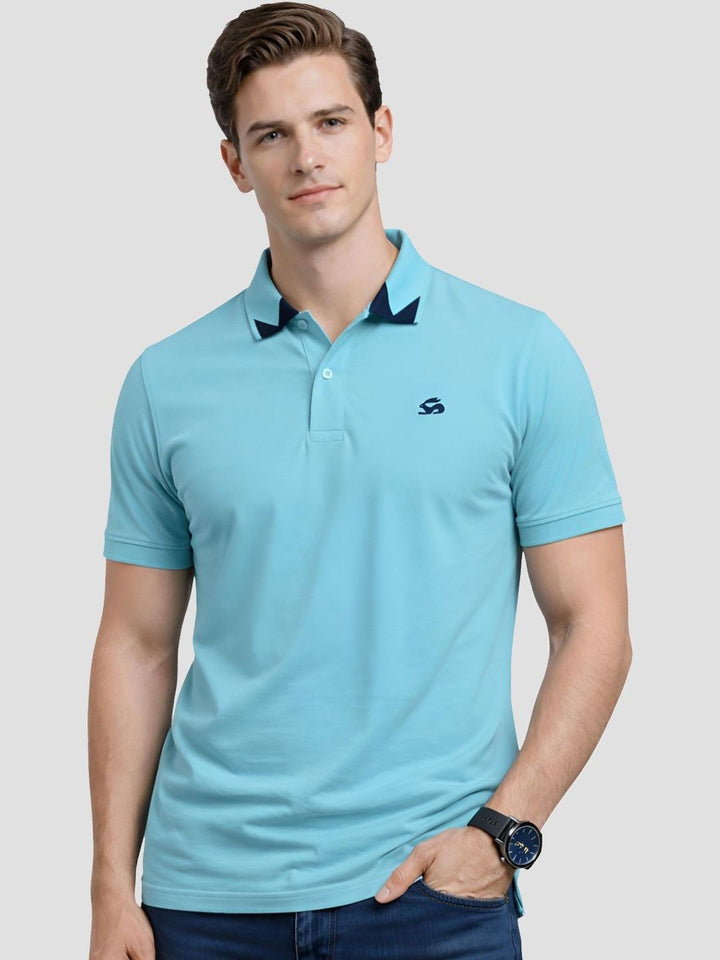 T-shirt Kolar Polo Logo Jenama ADRO Lelaki