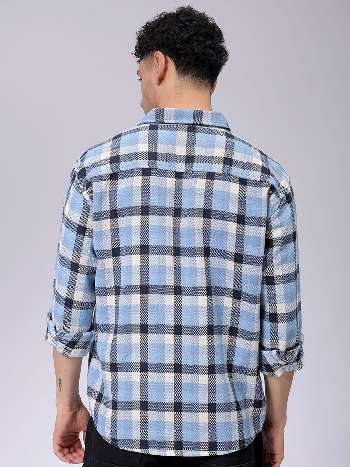 The Indian Garage Co Men Relaxed Fit Checked Dobby Textured Resortwear Shirt