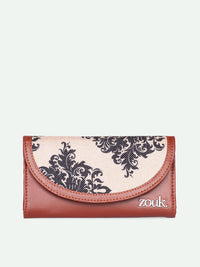 Zouk Wanita Mughal Motif Kyra Flap Wallet