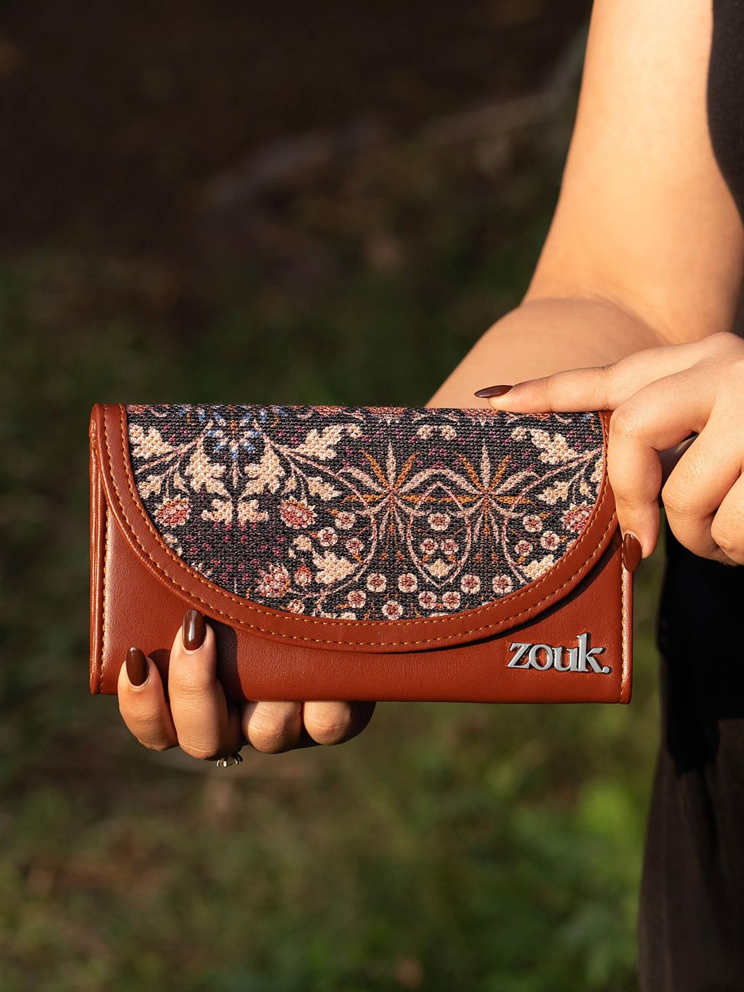 ZOUK Women Kashmir Blooms Kyra Flap Wallet