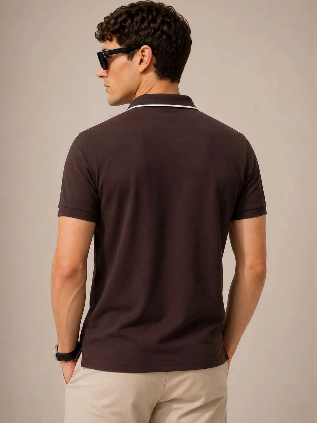 ADRO Men Polo Collar T-shirt