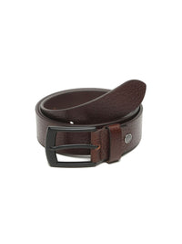 Teakwood Leathers Men Textured Leather Belt