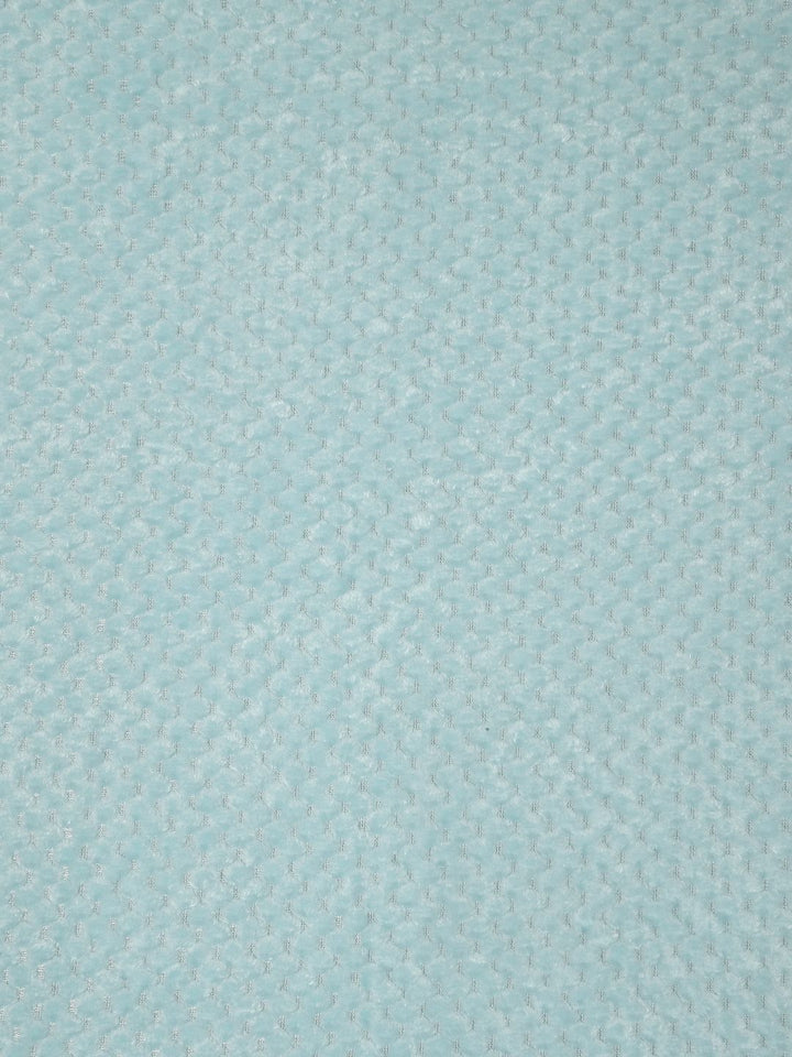 KLOTTHE Turquoise Blue Solid Fitted 300 TC Woolen Single Bedsheet with 1 Pillow Cover