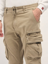 THE BEAR HOUSE Men Cotton Solid Regular Fit Cargo
