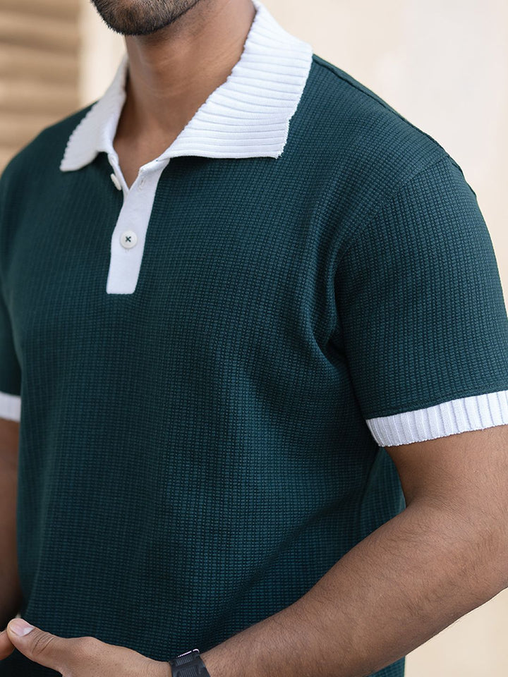 Powerlook Men Solid Polo Collar Regular Fit T-shirt