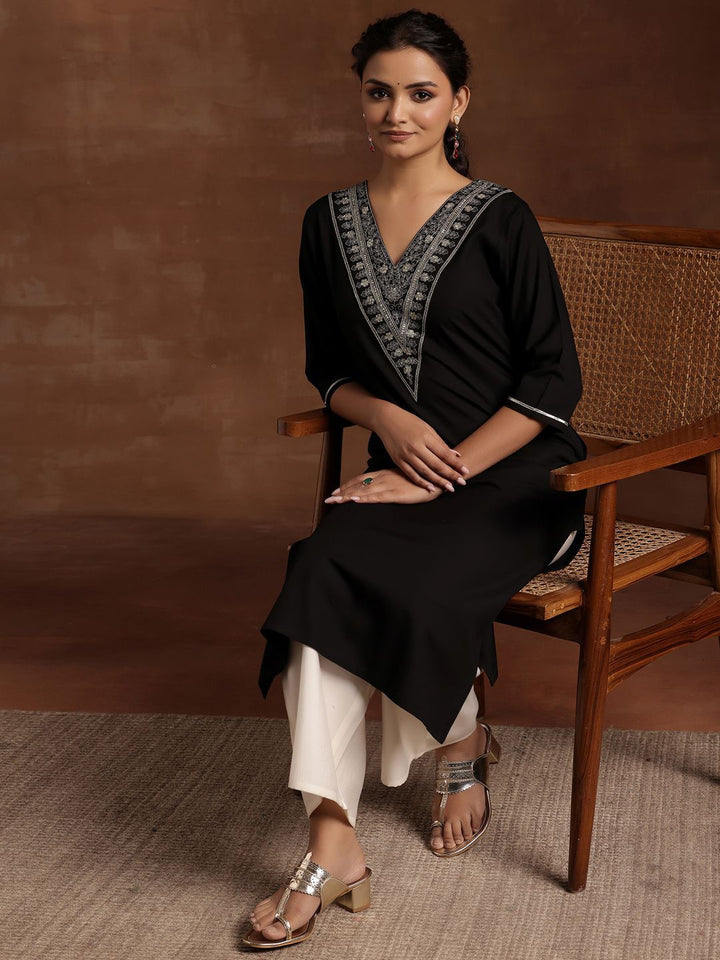Libas Floral Yoke Design Straight Kurta