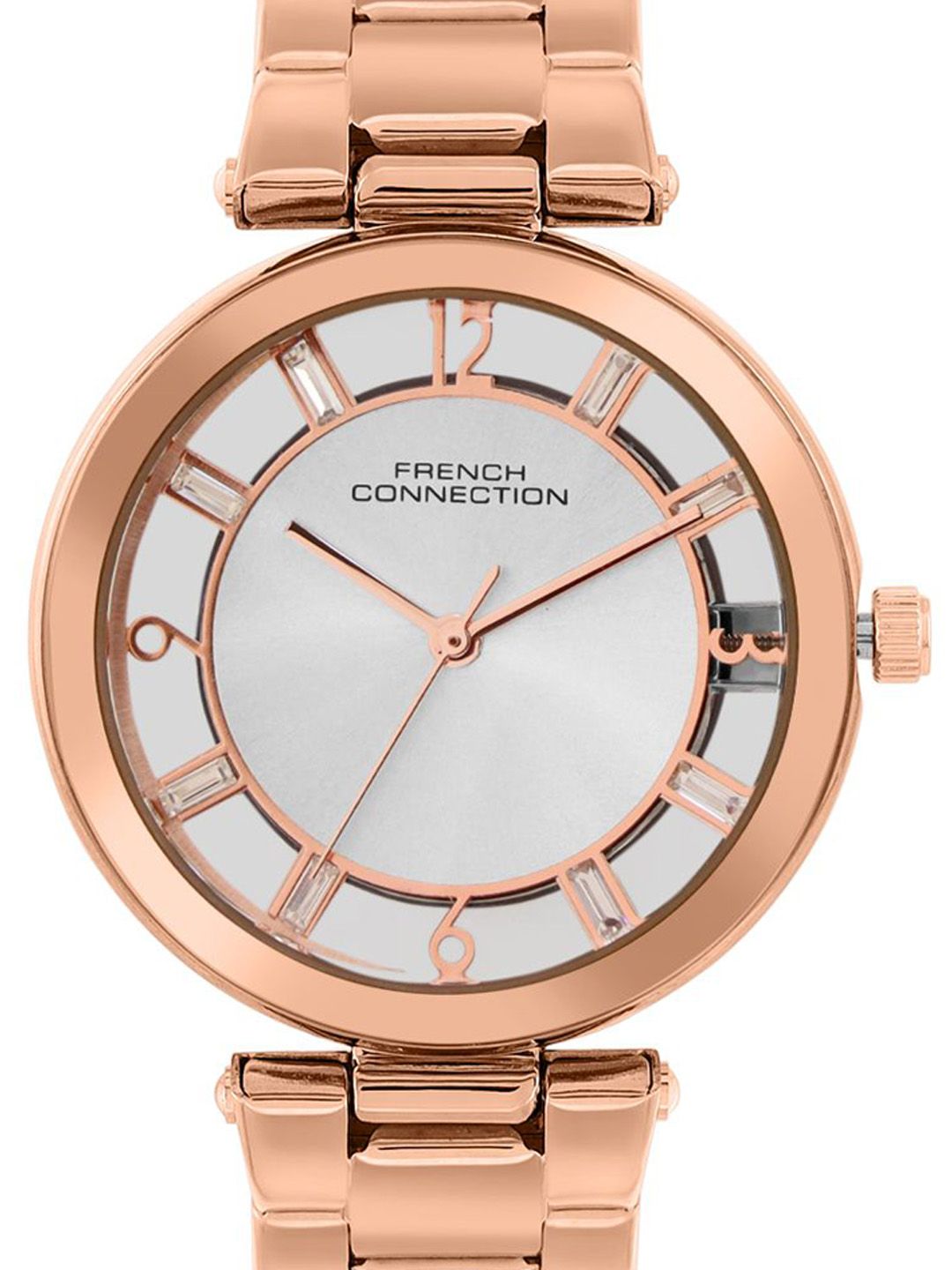 French Connection Women Dial & Stainless Steel Bracelet Style Straps Analogue Watch