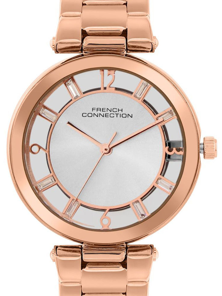 French Connection Women Dial & Stainless Steel Bracelet Style Straps Analogue Watch