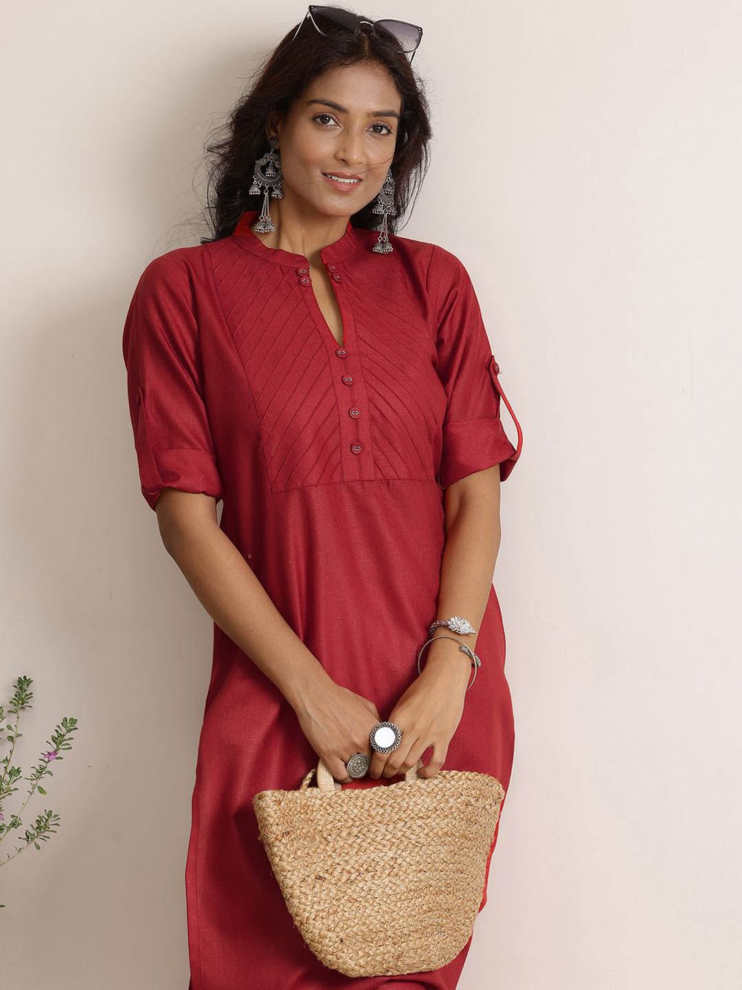 Libas Mandarin Collar Straight Kurta