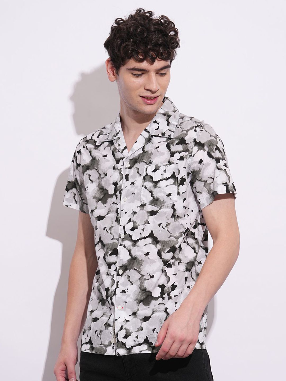 Being Human Men Classic Slim Fit Opaque Printed Casual Shirt