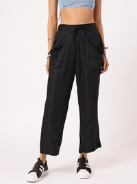 DressBerry Women Urban Influence Relaxed Fit Trousers with Box Pockets