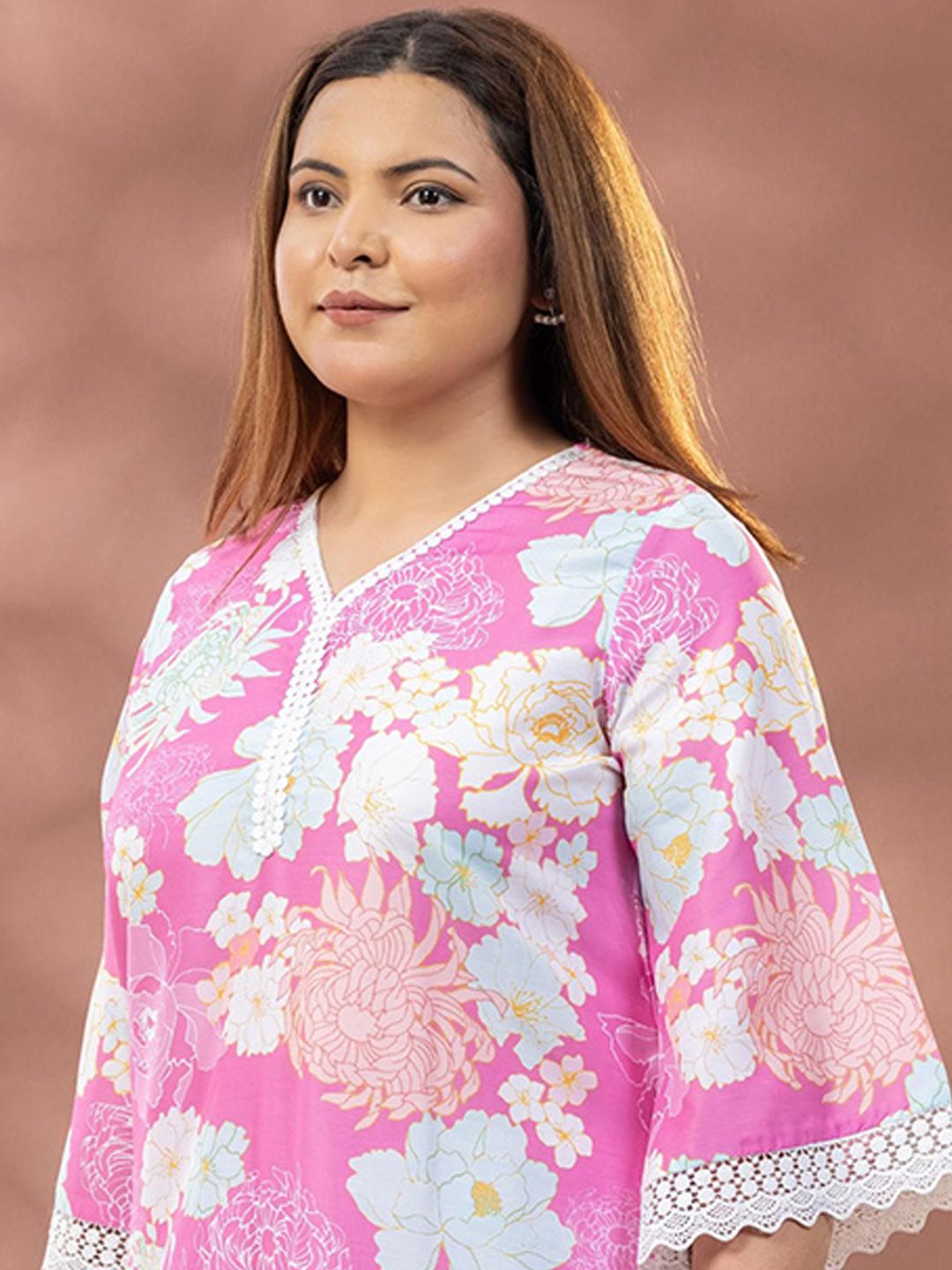 Mamicha Printed Tunic With Palazzo Co-Ords