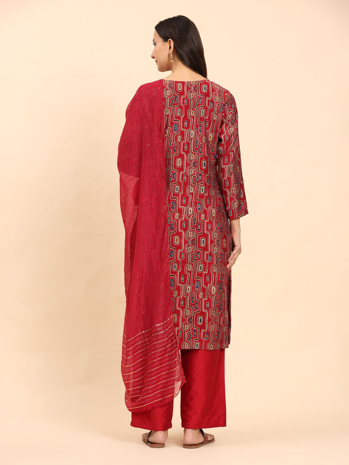 Mamicha Women Floral Printed Regular Pure Cotton Kurta with Palazzos & With Dupatta