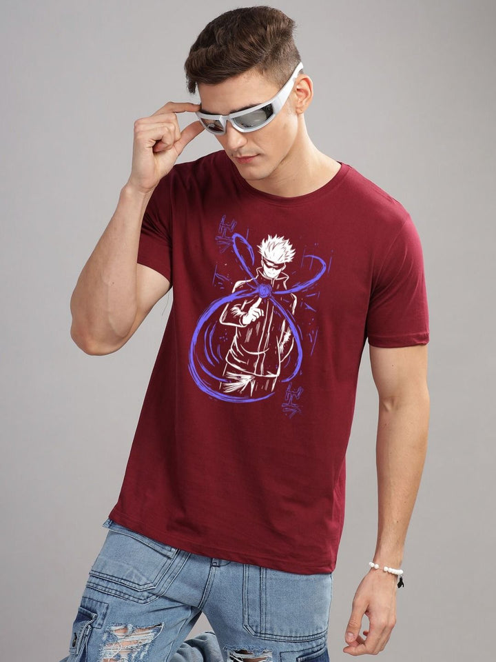 ADRO Men Typography Printed Round Neck Cotton Tshirt