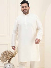 SOJANYA Plus Mandarin Collar Long Sleeves Straight Kurta