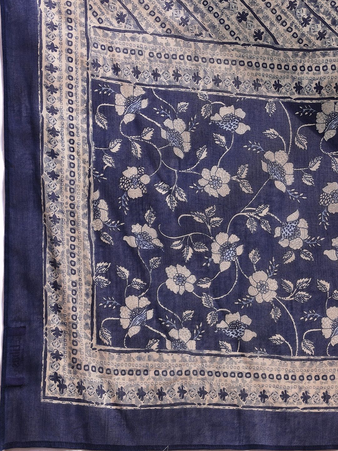 Libas Floral Printed Pure Cotton Kurta with Trousers & Dupatta