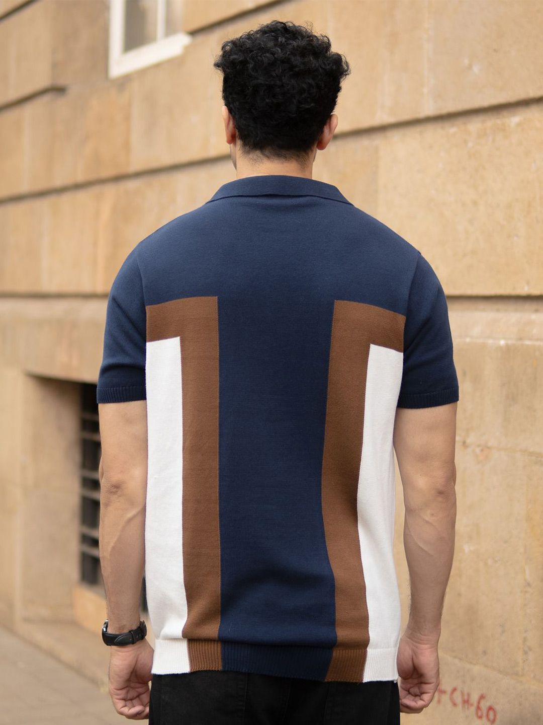 Powerlook Men Cotton Striped Polo T-Shirt