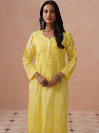 House of Chikankari Women Ethnic Motifs Embroidered Thread Work Kurta