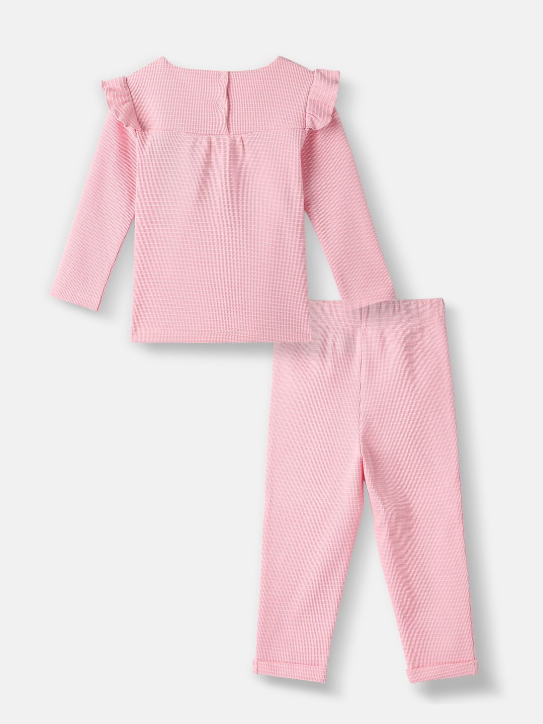 Nauti Nati Girls Embroidered Pure Cotton Top With Trousers