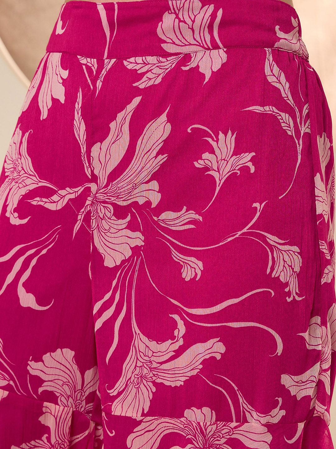 Antheaa Floral Printed Square Neck Tunic & Sharara