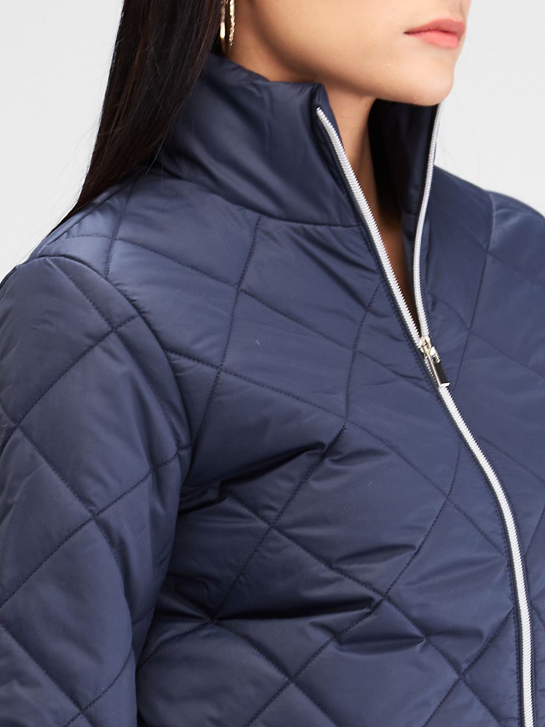 Jaket Quilted Geometric Wanita Spykar Wanita